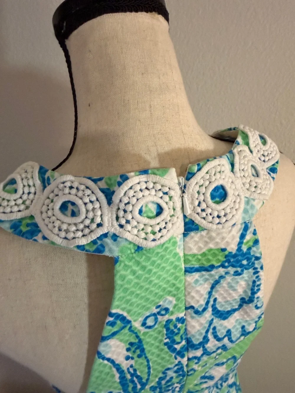 💚Lilly Pulitzer EUC Trudy GO GO Green Shift Dress in Blue Green & White Sz 4 🌊